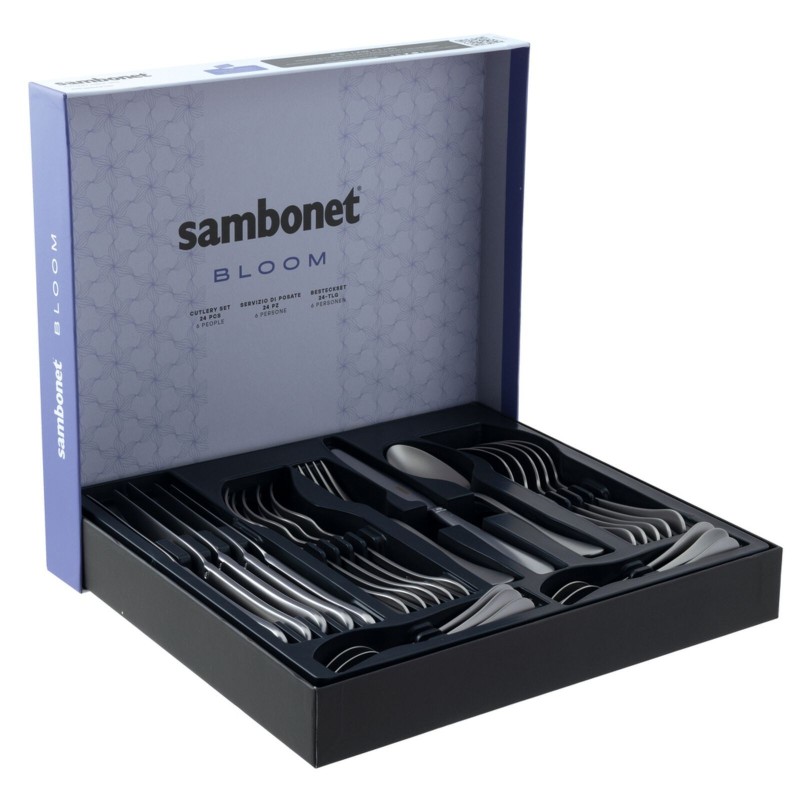 SET 24 POSATE BLOOM PVD INOX ANTIQUE