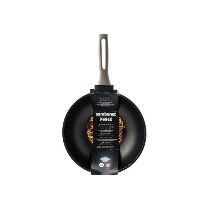 Sambonet Wok Silver Force a un manico Ø 28 cm