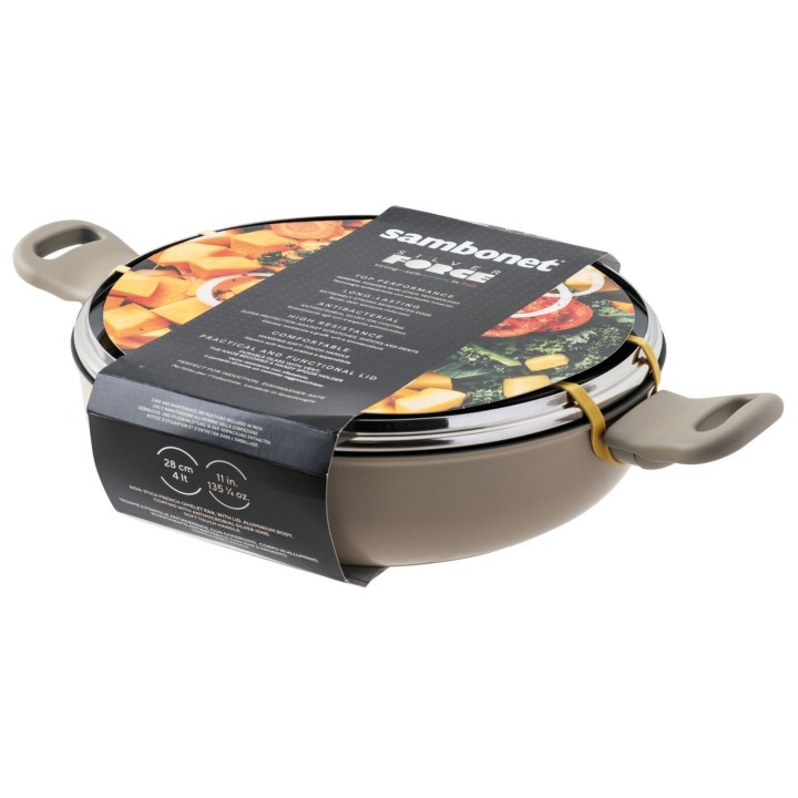 Sambonet Tegame Silver Force con coperchio Ø 28 cm