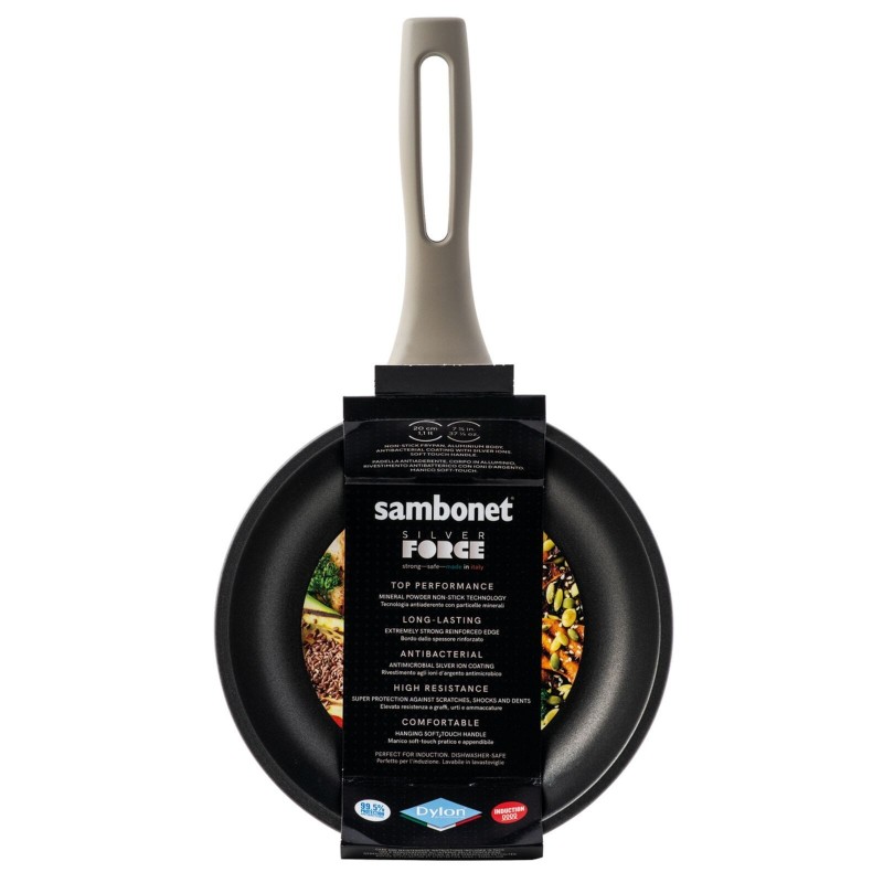 PADELLA 1MAN.  D.28 CM. SILVER FORCE ALLUMINIO 