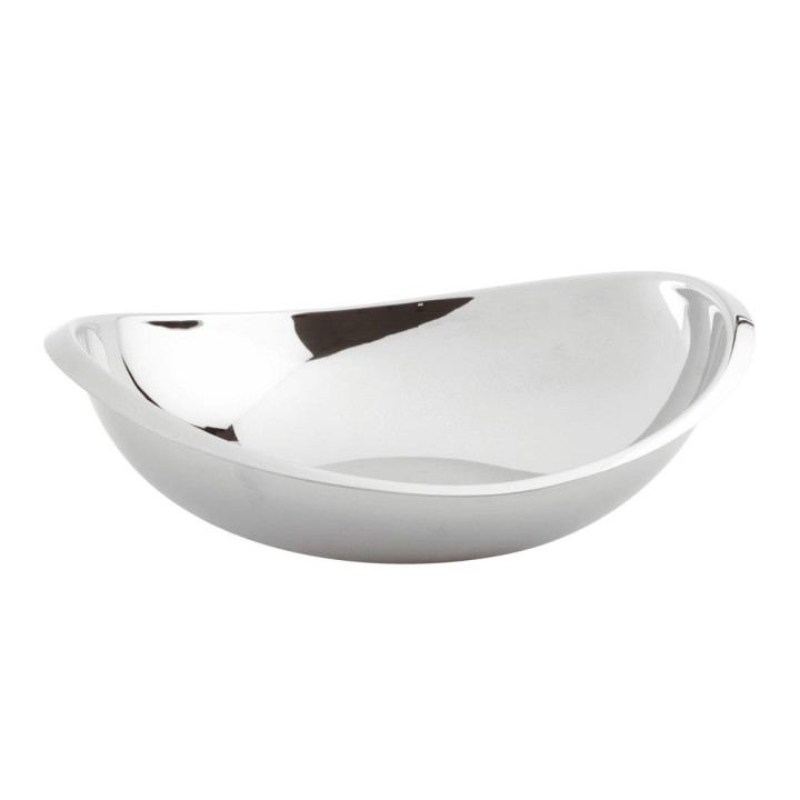 Sambonet Ciotola ovale Twist in acciaio a 30 × 25 cm