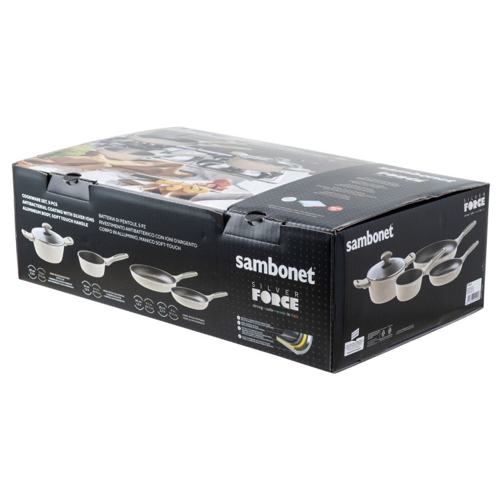 Sambonet Batteria di pentole Silver Force 5 pezzi