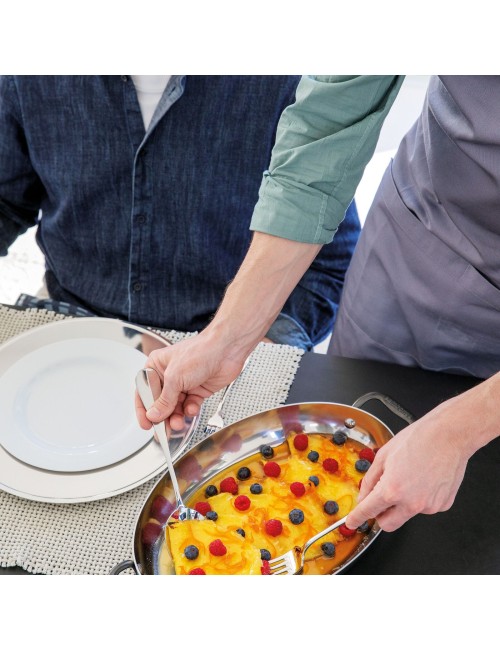 Tegame ovale 2 maniglie 35x23 Home Chef Inox
