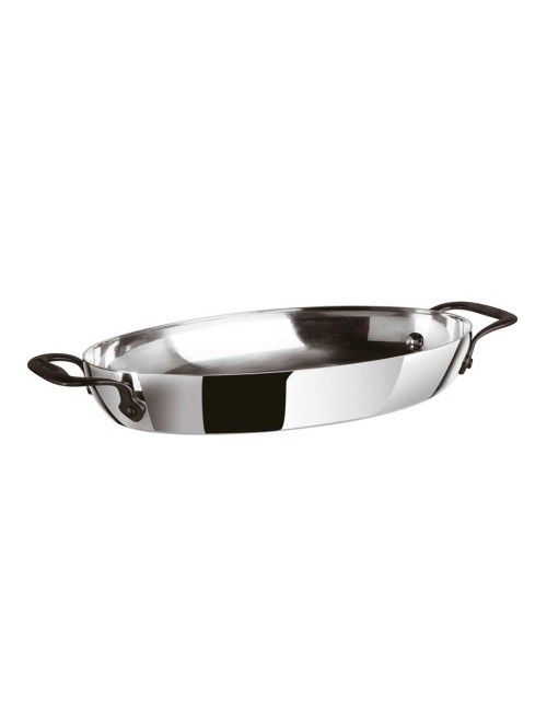 Tegame ovale 2 maniglie 35x23 Home Chef Inox