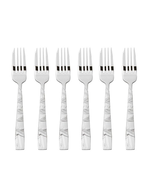 SET 6 FORCHETTE DOLCE JUNGLE INOX
