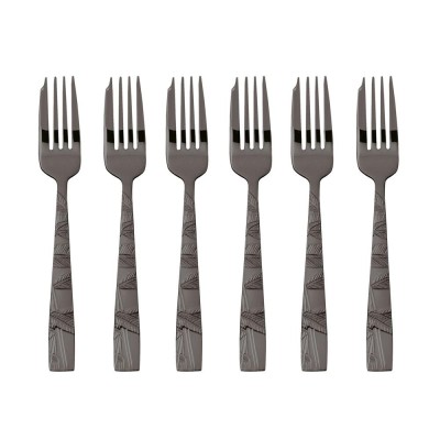SET 6 FORCH. DOLCE JUNGLE PVD BLACK