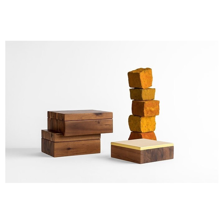 KnIndustrie Yellow Box N°1 e N°2 contenitori in acacia
