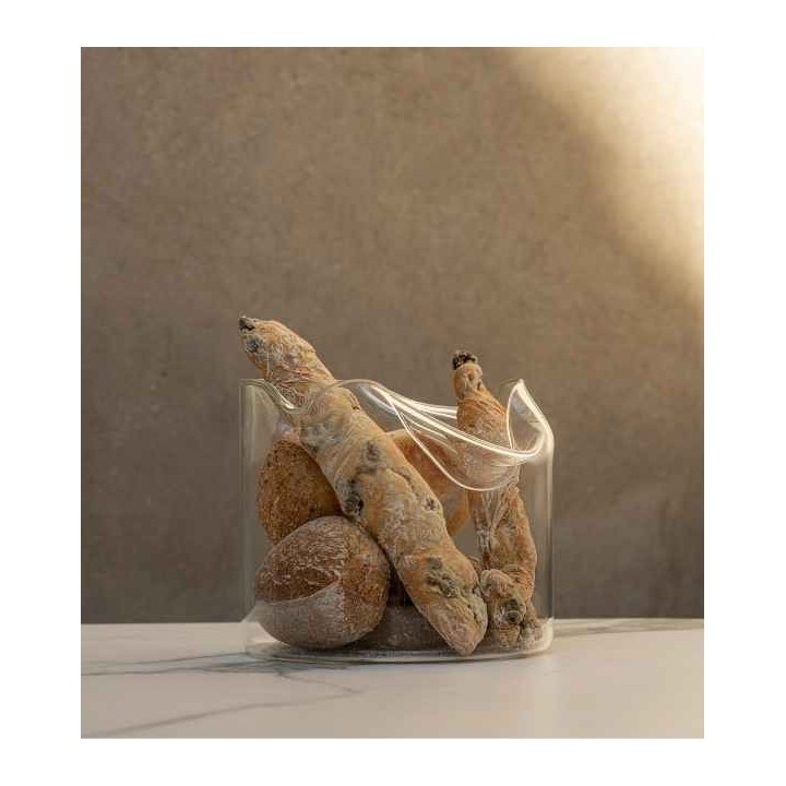 KnIndustrie Cestino per il pane Shapeless in vetro Ø 20 cm