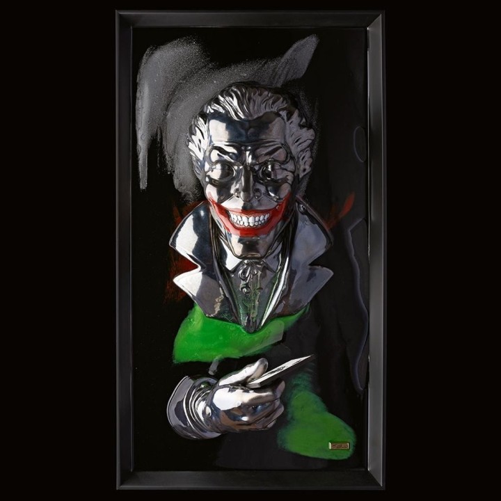 Macrì Quadro scultura Joker con mano 38 × 69 cm