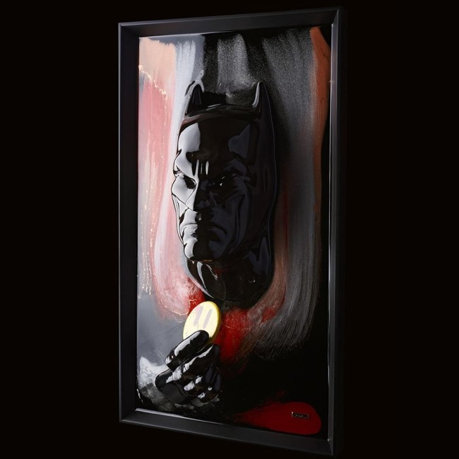 Quadro Scultura Batman con Mano Macrì | Edizione Limitata in Ceramica