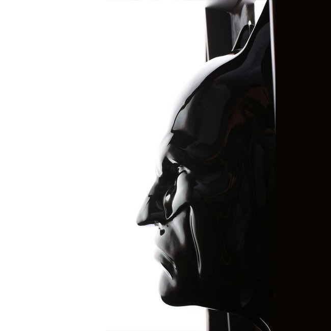QUADRO SCULTURA TESTA BATMAN CON MANO