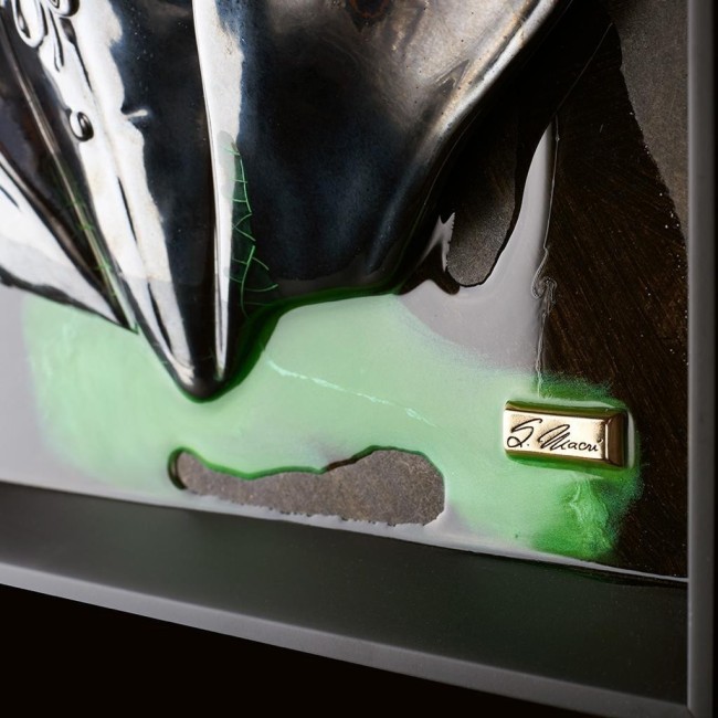 Quadro Scultura Testa Joker Macrì 35x45...