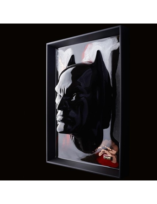 QUADRO SCULTURA TESTA BATMAN