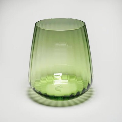 Set 6 Tumbler Opium Verde per Acqua in Cristallo...