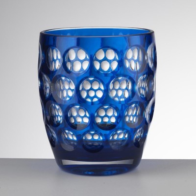 SET 6 BICCHIERE LENTE  BLU BASSO