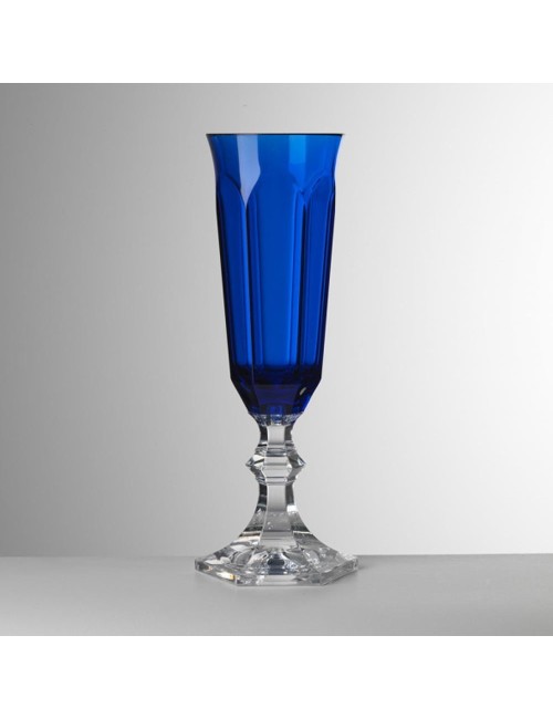SET 6  FLUTE CHAMPAGNEDOLCE VITA  ROYAL BLU
