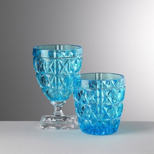 Mario Luca Giusti set 6 bicchieri colorati acrilico Stella royal blu -  Candida Celiento