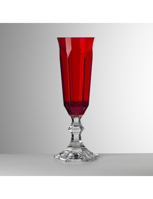 SET 6  FLUTE CHAMPAGNE DOLCE VITA ROSSO
