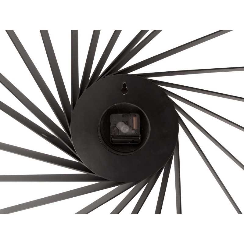 Wall clock Helix XL wood veneer blac