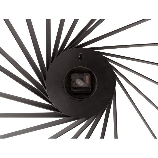 Wall clock Helix XL wood veneer blac