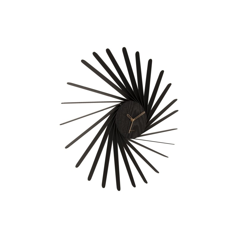 Wall clock Helix XL wood veneer blac