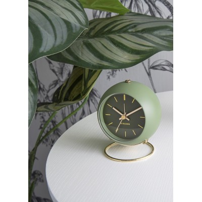 Alarm clock Globe moss green, Des.A
D. 9,5cm, H.10 2