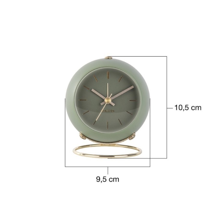 Karlsson Sveglia Globe verde muschio Ø 9,5 cm