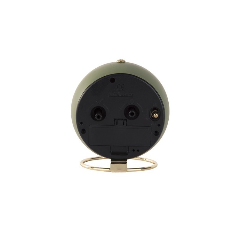 Alarm clock Globe moss green, Des.A
D. 9,5cm, H.10