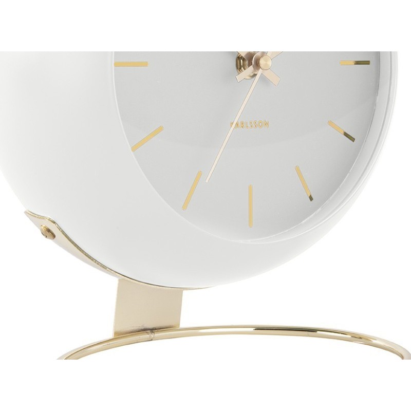 Table clock Globe white, Des. Arman
D. 21cm, H. 24