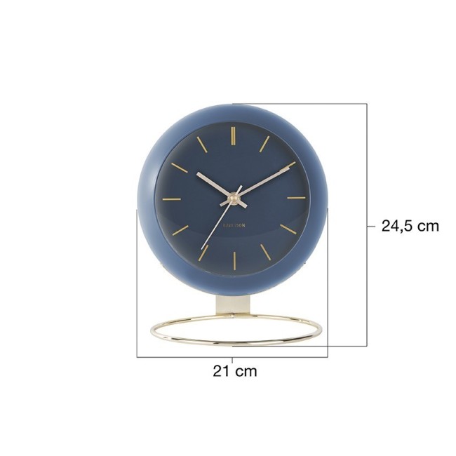 Table clock Globe dark blue, Des. Ar
D. 21cm, H. 2