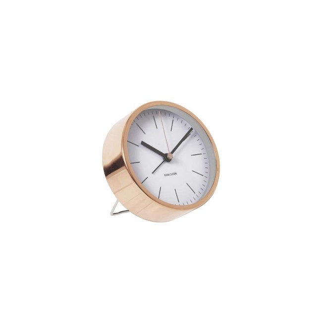 Alarm clock Minimal white steel copp
D. 10cm, Excl