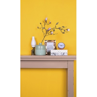 Alarm clock Minimal white steel copp
D. 10cm, Excl 2