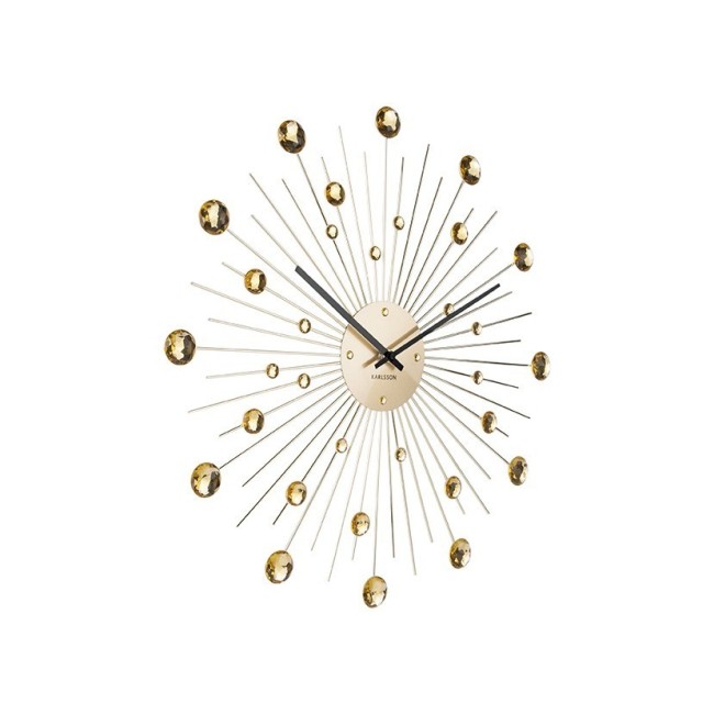 Wall clock Sunburst crystal gold larg
D. 50cm, Exc