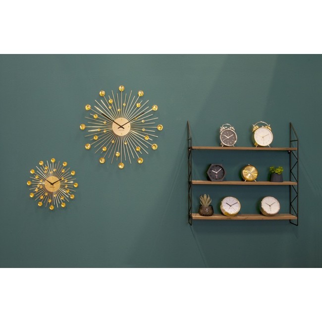 Wall clock Sunburst crystal gold larg
D. 50cm, Exc