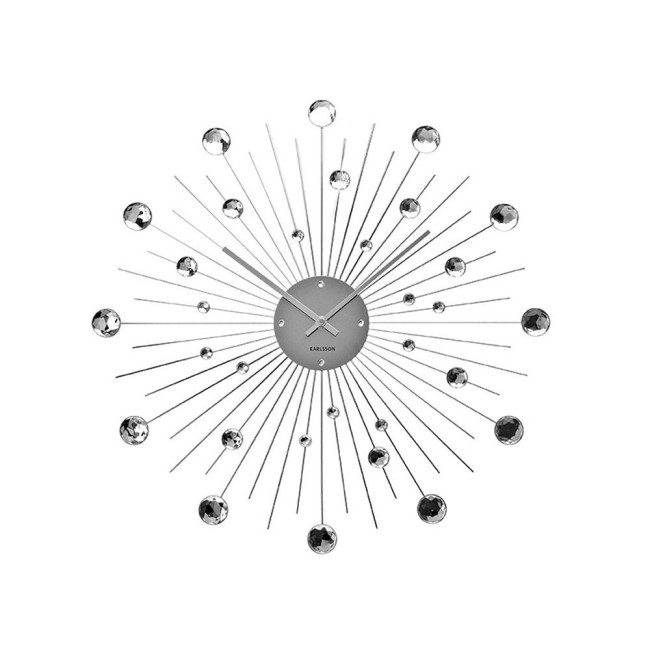 Wall clock Sunburst crystal large
D. 50cm, Excl. 1