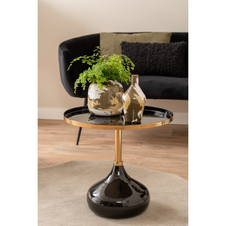 Karlsson Tavolino Enamel large nero Ø 50 cm