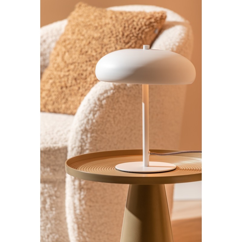 Table lamp shroom iron white