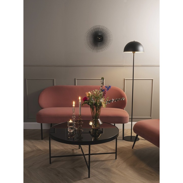Karlsson Tavolino Smooth XL in metallo nero Ø 82,5 cm