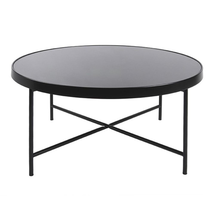 Karlsson Tavolino Smooth XL in metallo nero Ø 82,5 cm