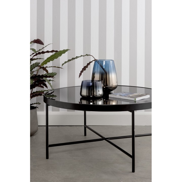 Karlsson Tavolino Smooth XL in metallo nero Ø 82,5 cm