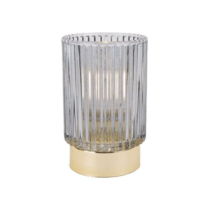 Karlsson Lampada votiva LED vetro grigio alta 13 cm