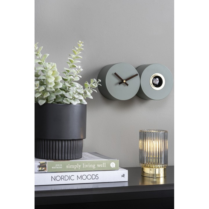 Karlsson Lampada votiva LED vetro grigio alta 13 cm