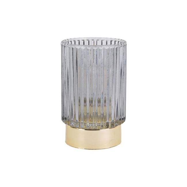 Lampada Votiva LED Grey Karlsson in Vetro Ø8,5x13 cm