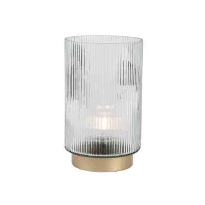 Votive LED Tube large glass clear