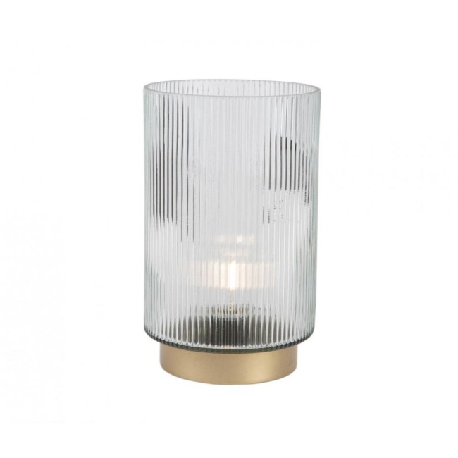 Votive LED Tube large glass clear