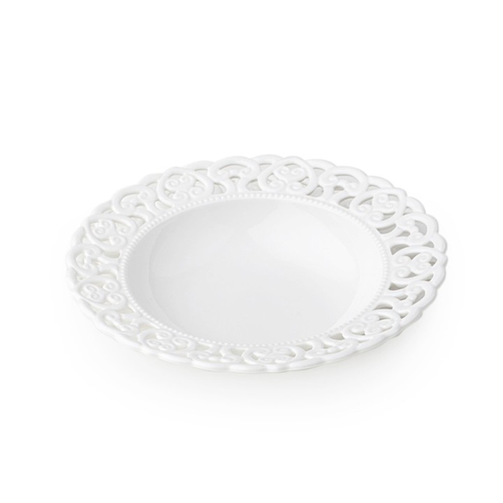 Hervit box 2 piatti fondi porcellana traforata cod. 26885