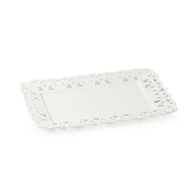 Hervit vassoio rettangolare porcellana traforata cod. 27300