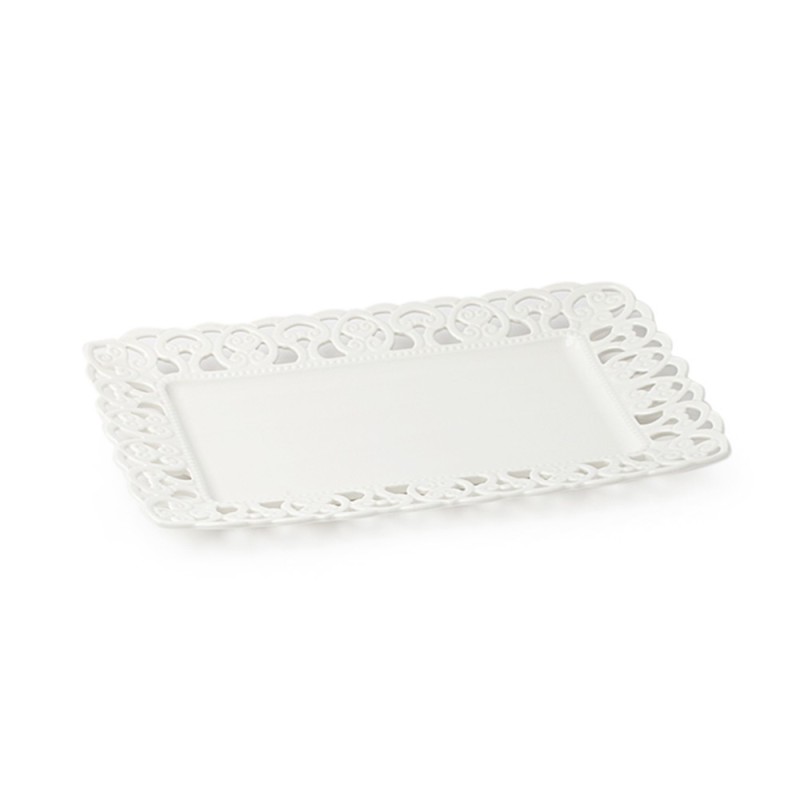 Hervit vassoio rettangolare porcellana traforata cod. 27300