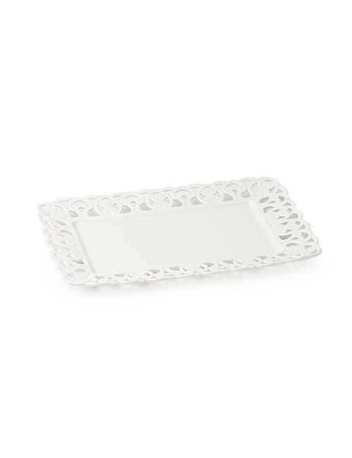 Hervit vassoio rettangolare porcellana traforata cod. 27300 Hervit vassoio rettangolare porcellana traforata cod. 27300