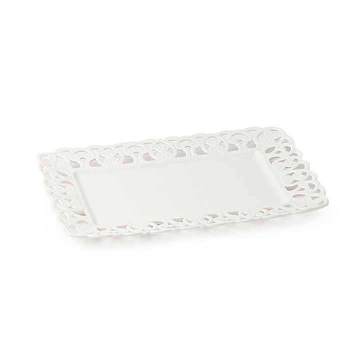 Hervit vassoio rettangolare porcellana traforata cod. 27300